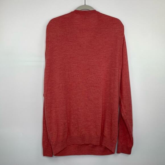 Hart Schaffner Marx Extra Fine Merino Wool pink knit sweater V-neck size XLT - Picture 5 of 10